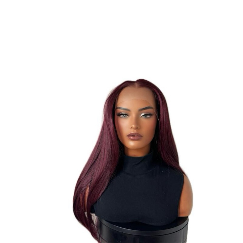 Bordeaux – Deep Wine Red Middle Part Wig
